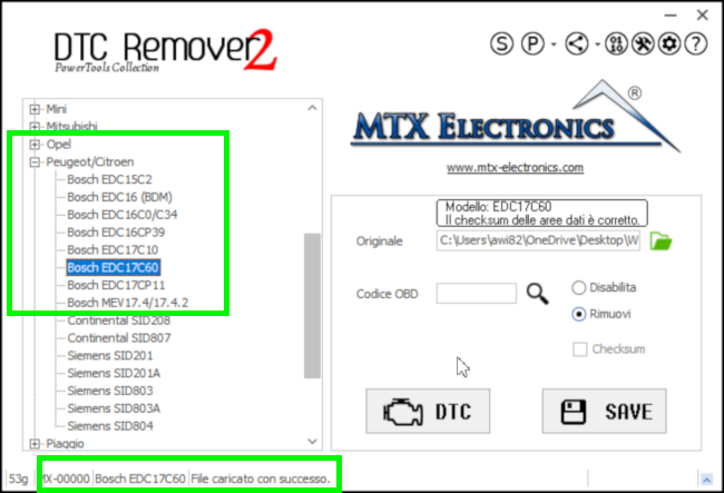 MTX_Electronics_DTCRemover_SELEZIONE_CENTRALINA